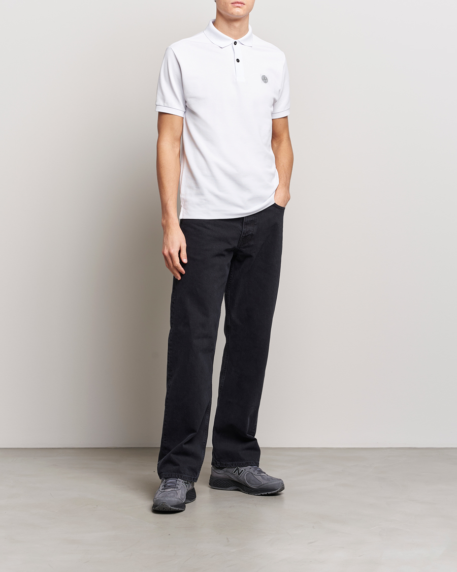 Herre | Polotrøjer | Stone Island | Organic Cotton Polo White