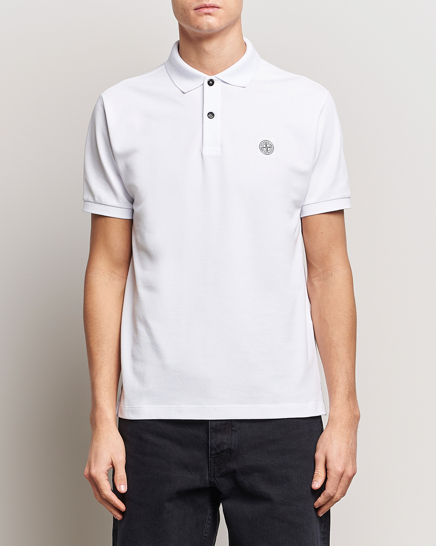 Herre |  | Stone Island | Organic Cotton Polo White