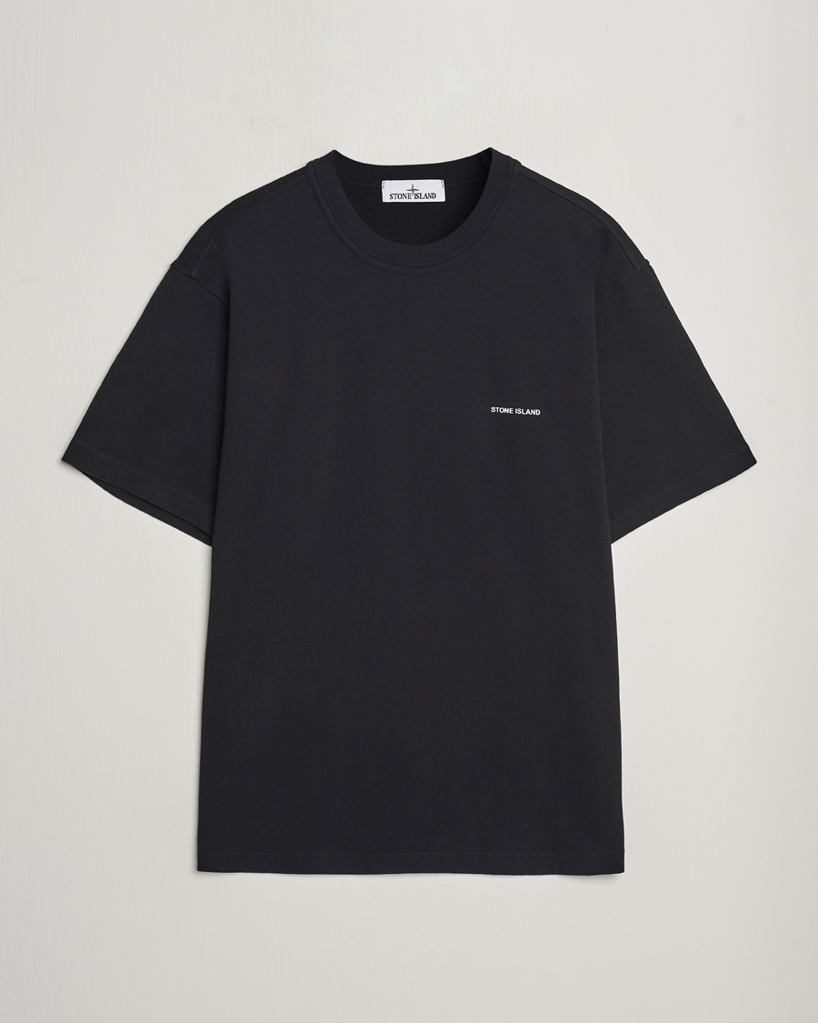Herre |  | Stone Island | Cotton Jersey Small Logo T-Shirt Black