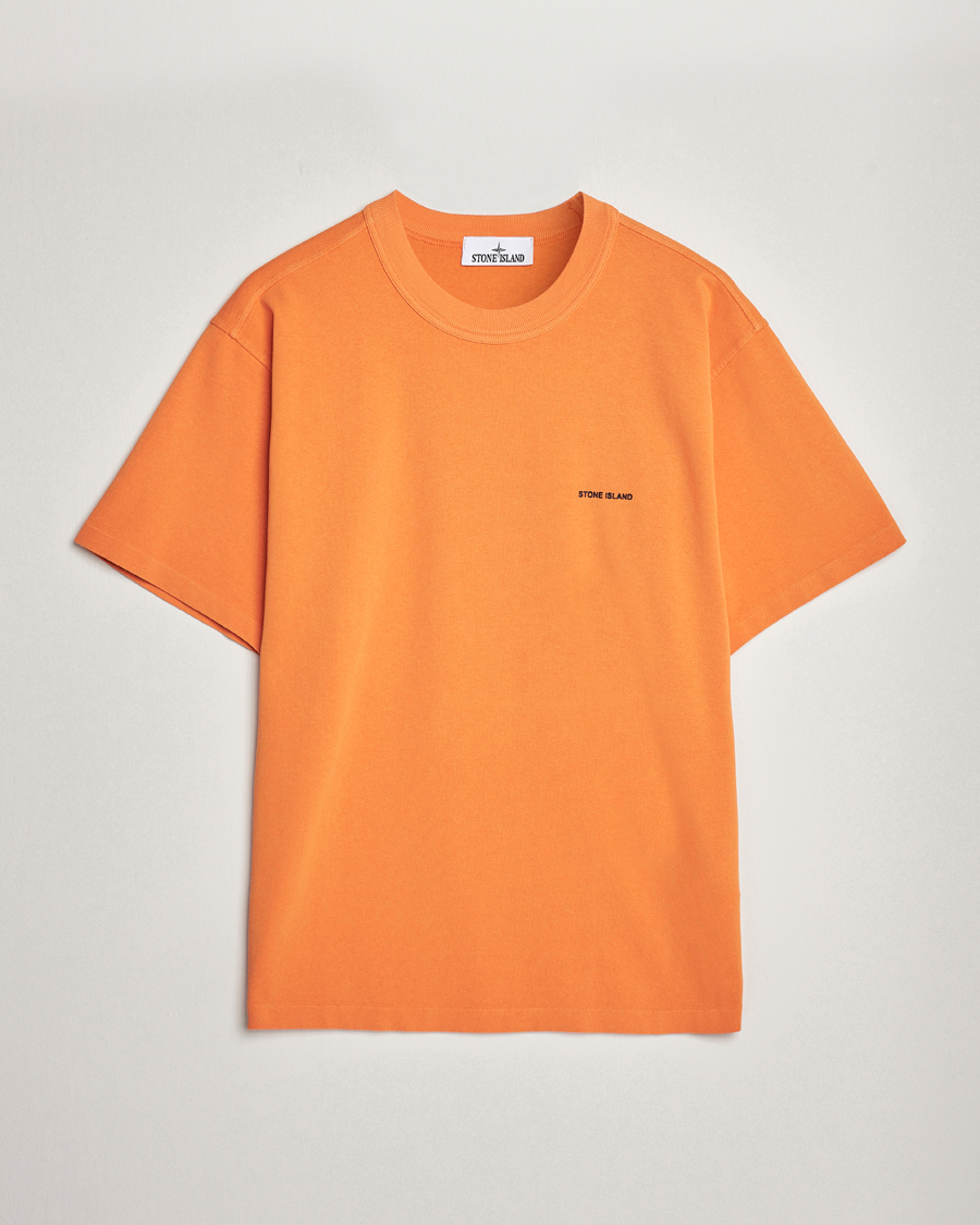 Herre |  | Stone Island | Cotton Jersey Small Logo T-Shirt Orange