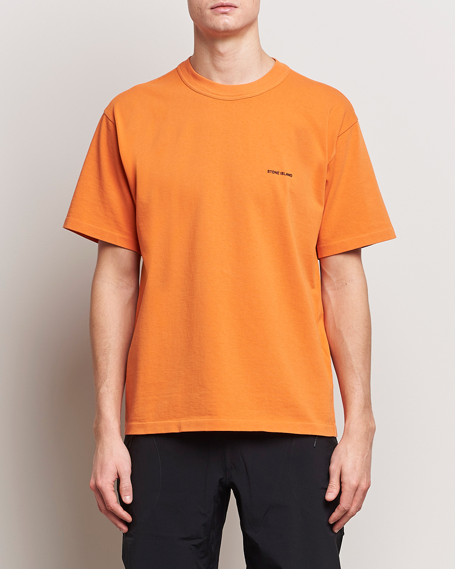 Herr |  | Stone Island | Cotton Jersey Small Logo T-Shirt Orange
