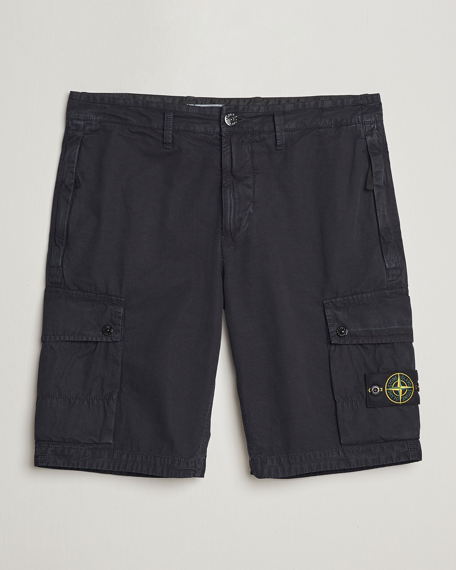 Herre | Shorts | Stone Island | Brushed Cotton Canvas Cargo Shorts Navy Blue