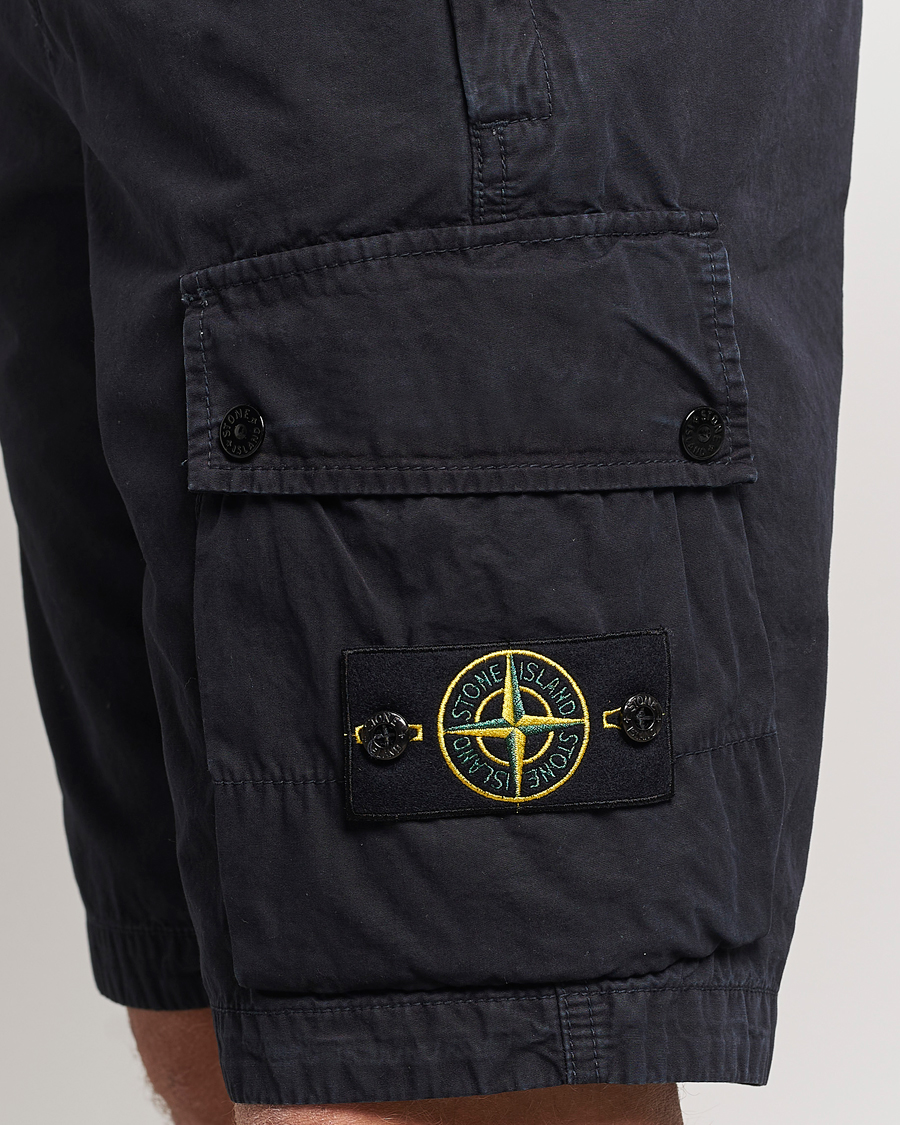 Herre | Shorts | Stone Island | Brushed Cotton Canvas Cargo Shorts Navy Blue