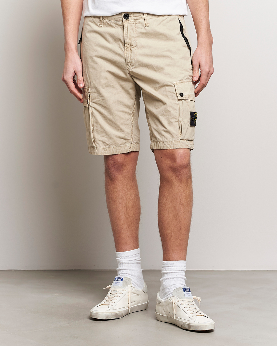 Herre | Stone Island | Stone Island | Brushed Cotton Canvas Cargo Shorts Sand