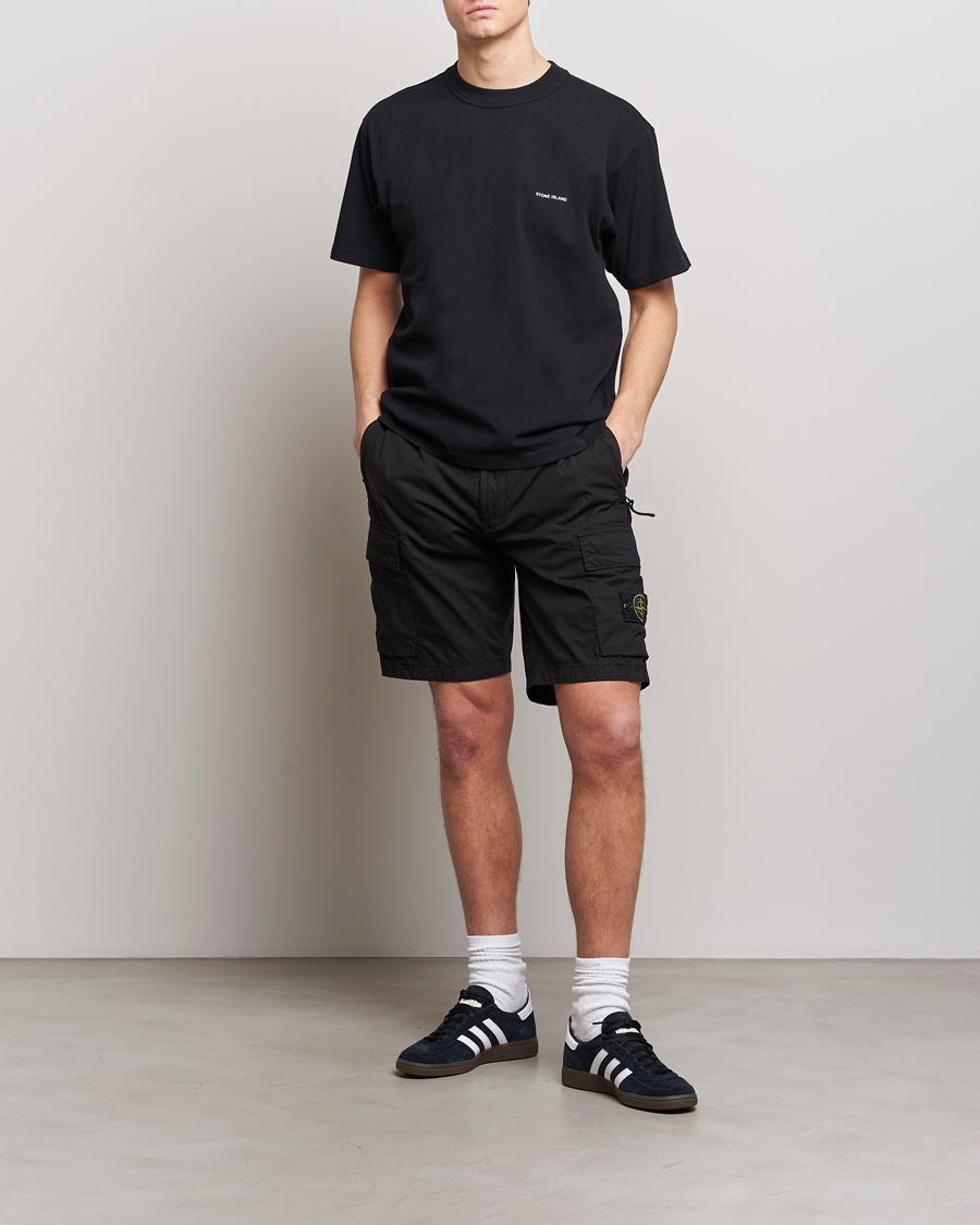 Herre | Shorts | Stone Island | Stretch Cotton Tela Regular Fit Cargo Shorts Black