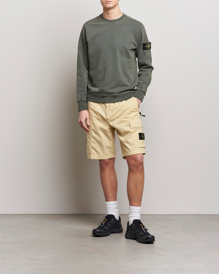 Herre | Shorts | Stone Island | Stretch Cotton Tela Regular Fit Cargo Shorts Beige