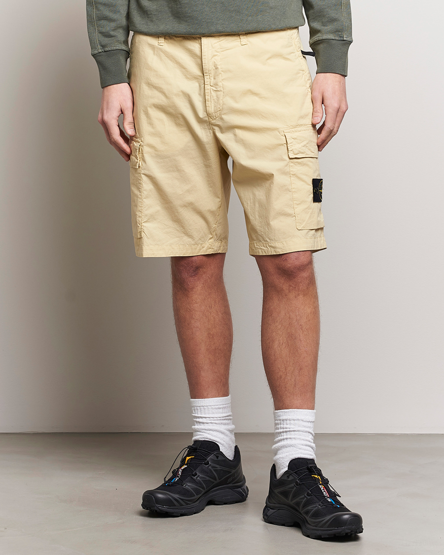 Herre | Cargoshorts | Stone Island | Stretch Cotton Tela Regular Fit Cargo Shorts Beige