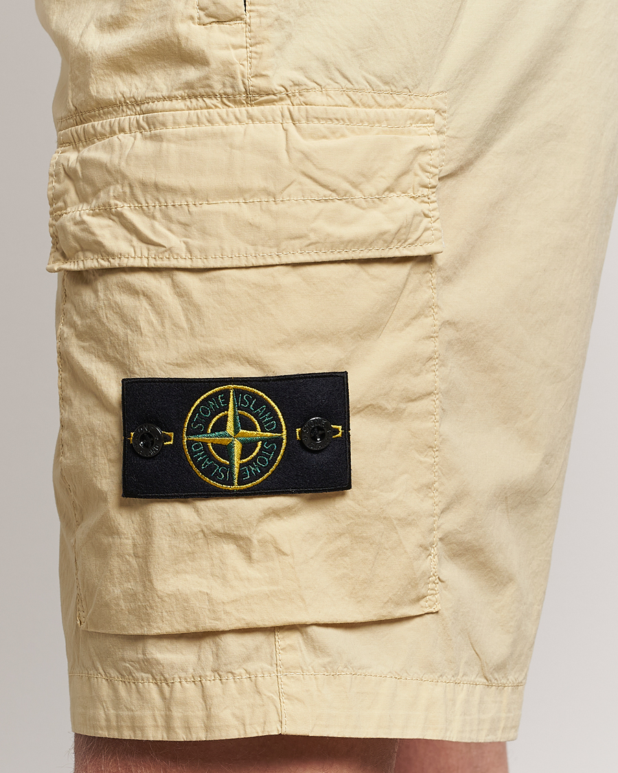 Herre | Shorts | Stone Island | Stretch Cotton Tela Regular Fit Cargo Shorts Beige