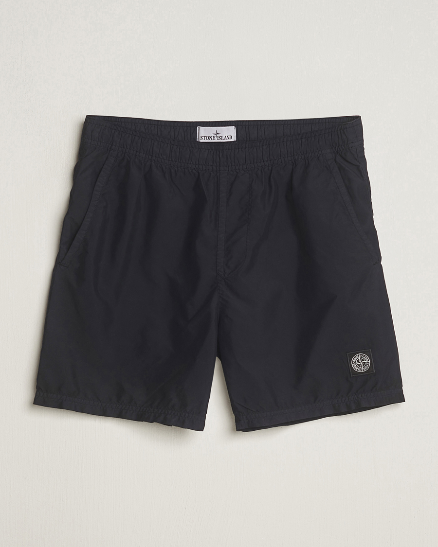 Herre |  | Stone Island | Brushed Nylon Swimshorts Black