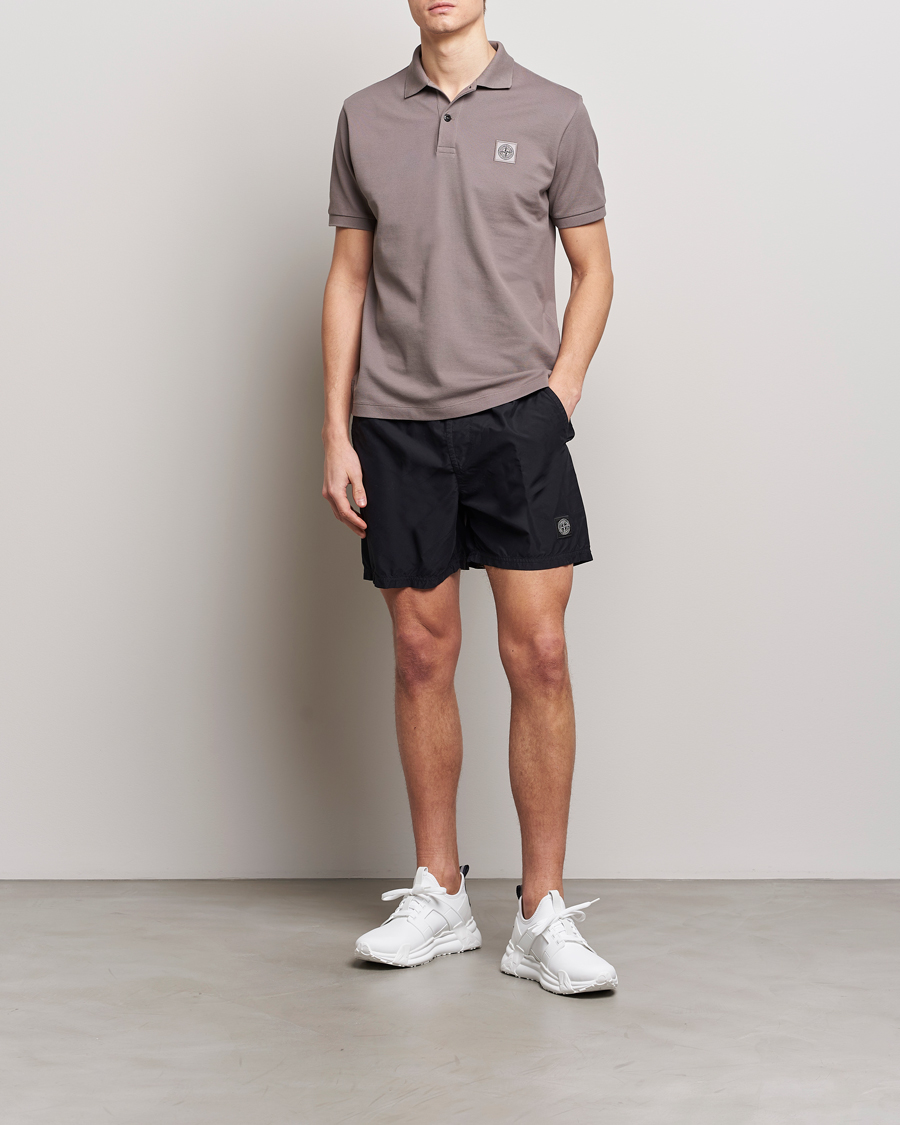 Herre | Badebukser | Stone Island | Brushed Nylon Swimshorts Black