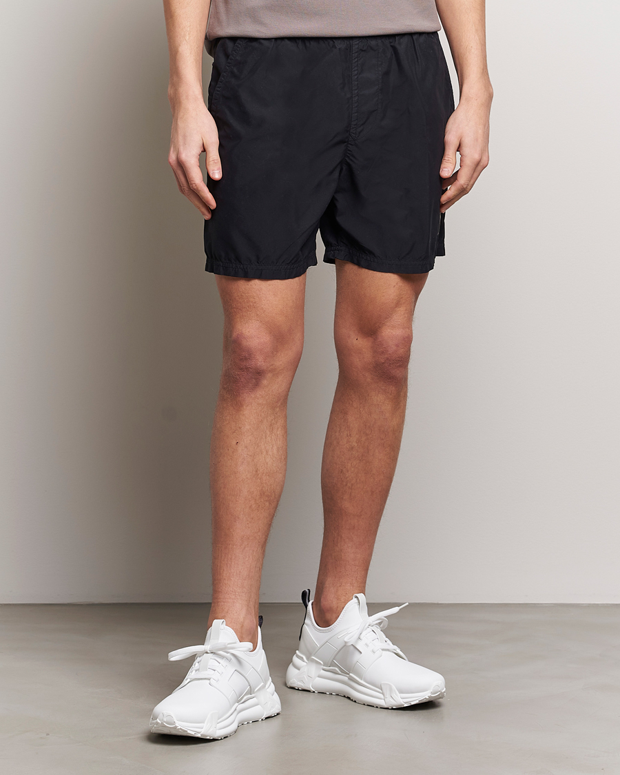 Herr | Stone Island | Stone Island | Brushed Nylon Swimshorts Black