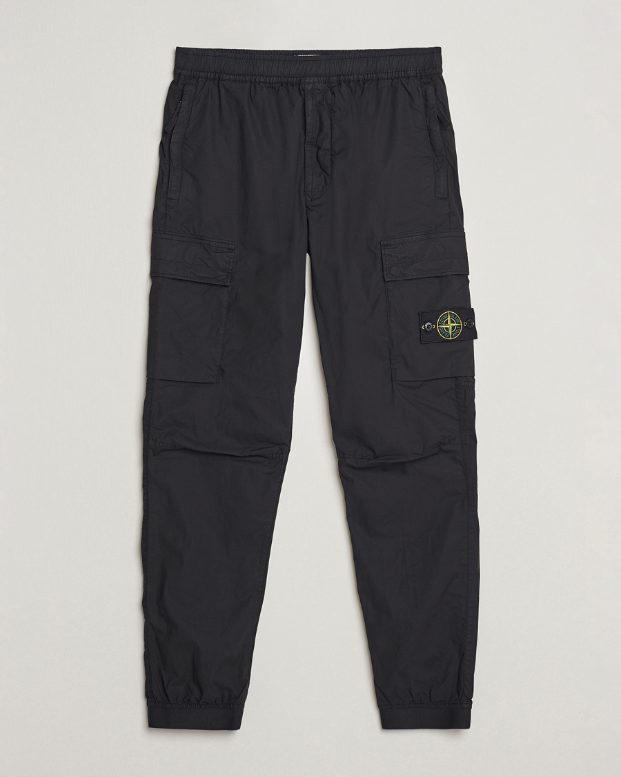 Herre | Bukser | Stone Island | Garment Dyed Drawsting Cargo Pants Black