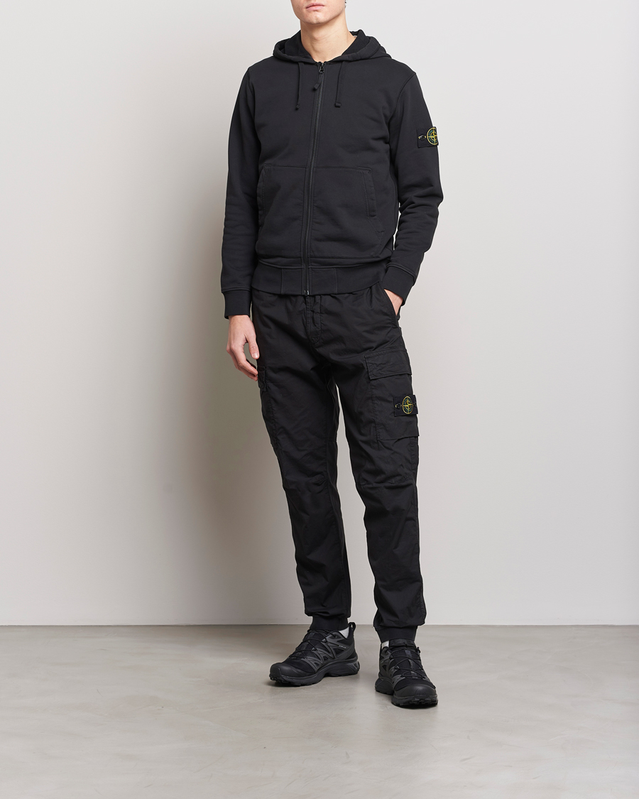 Herre | Bukser | Stone Island | Garment Dyed Drawsting Cargo Pants Black