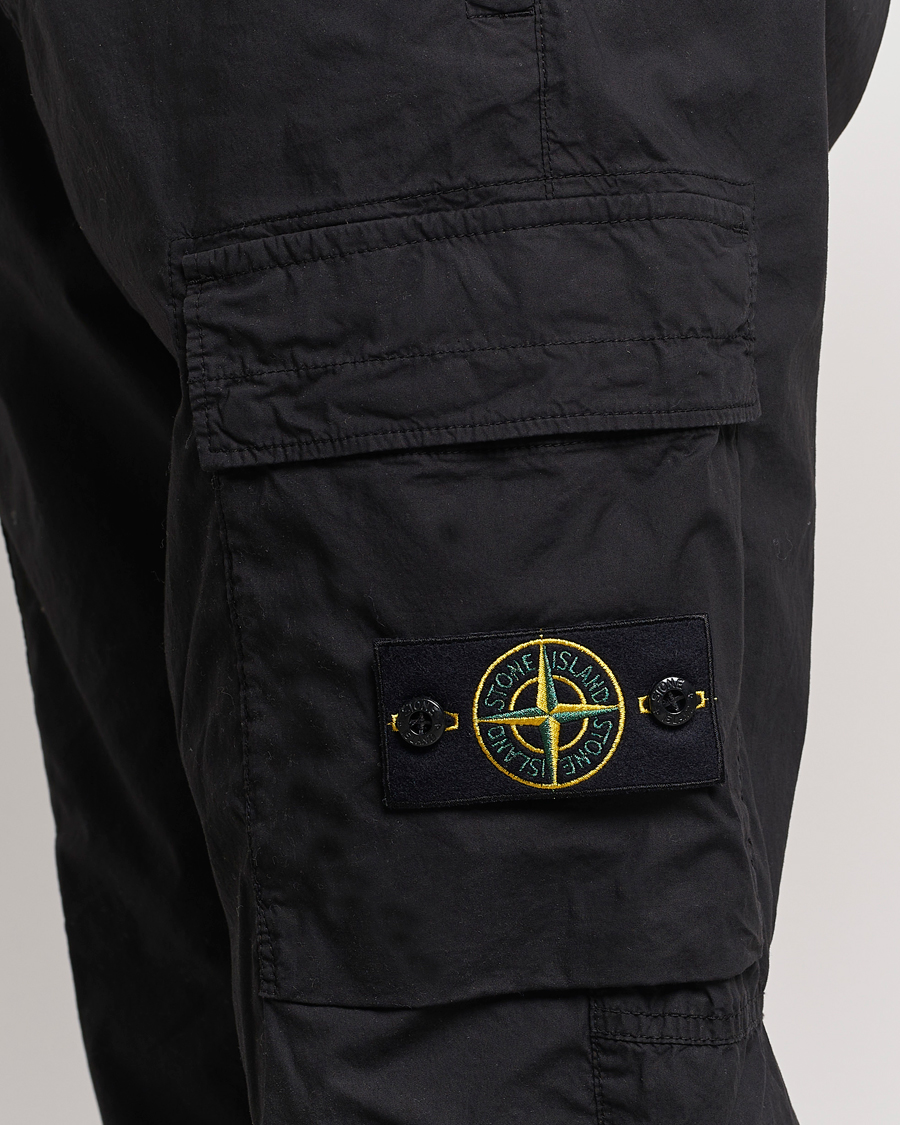 Herre | Bukser | Stone Island | Garment Dyed Drawsting Cargo Pants Black