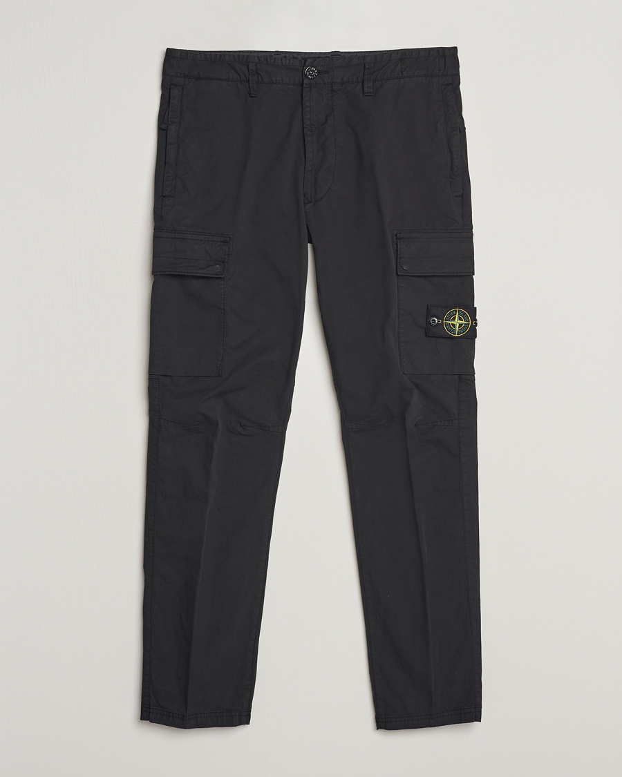 Herre | Bukser | Stone Island | Tapered Supima Cotton Cargo Pants Black