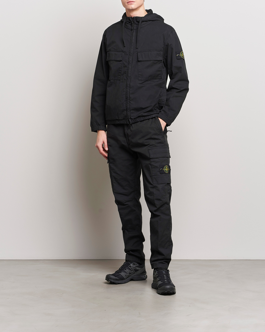 Herre | Bukser | Stone Island | Tapered Supima Cotton Cargo Pants Black