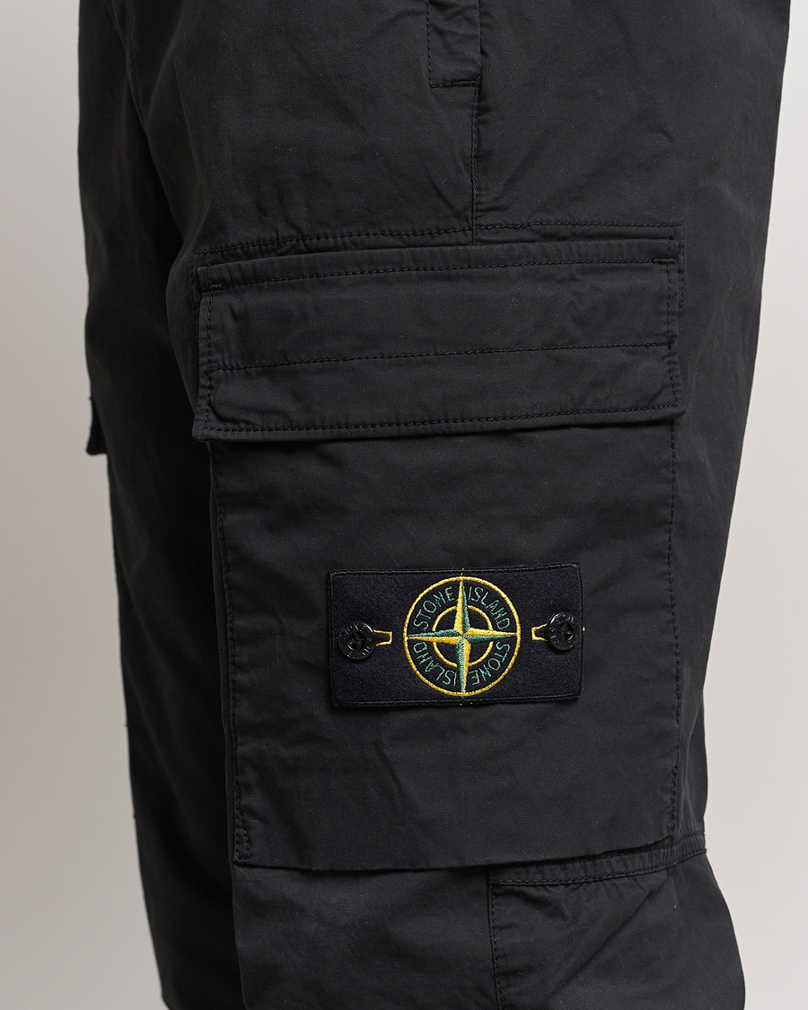 Herre | Bukser | Stone Island | Tapered Supima Cotton Cargo Pants Black