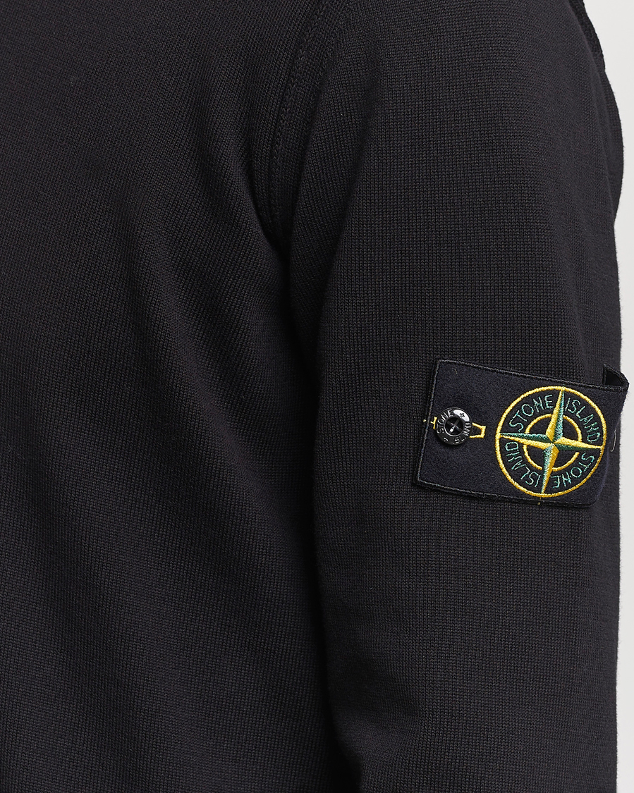 Herre | Trøjer | Stone Island | Organic Cotton Half Zip Poloshirt Black