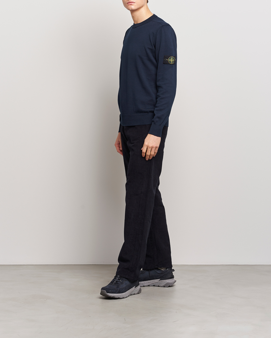 Herre | Trøjer | Stone Island | Soft Organic Cotton Crew Neck Navy Blue