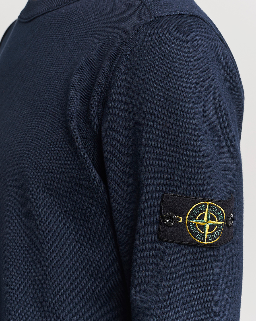 Herre | Trøjer | Stone Island | Soft Organic Cotton Crew Neck Navy Blue