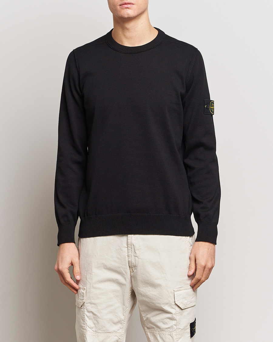 Herre | Tøj | Stone Island | Soft Organic Cotton Crew Neck Black