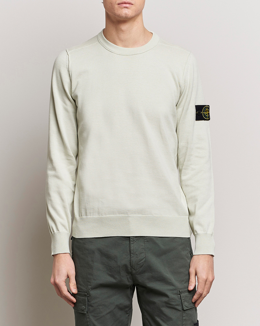 Men |  | Stone Island | Soft Organic Cotton Crew Neck Pistachio