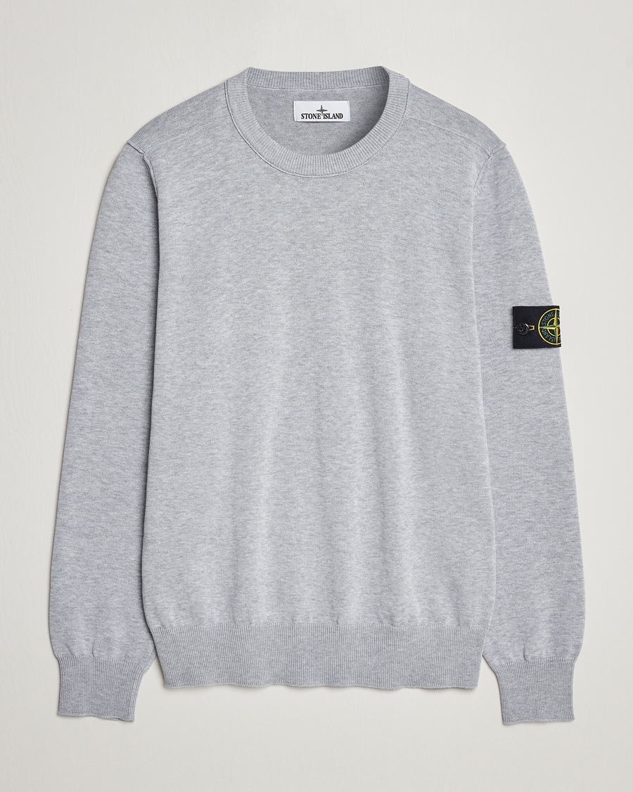Herre | Trøjer | Stone Island | Soft Organic Cotton Crew Neck Dark Grey Melange