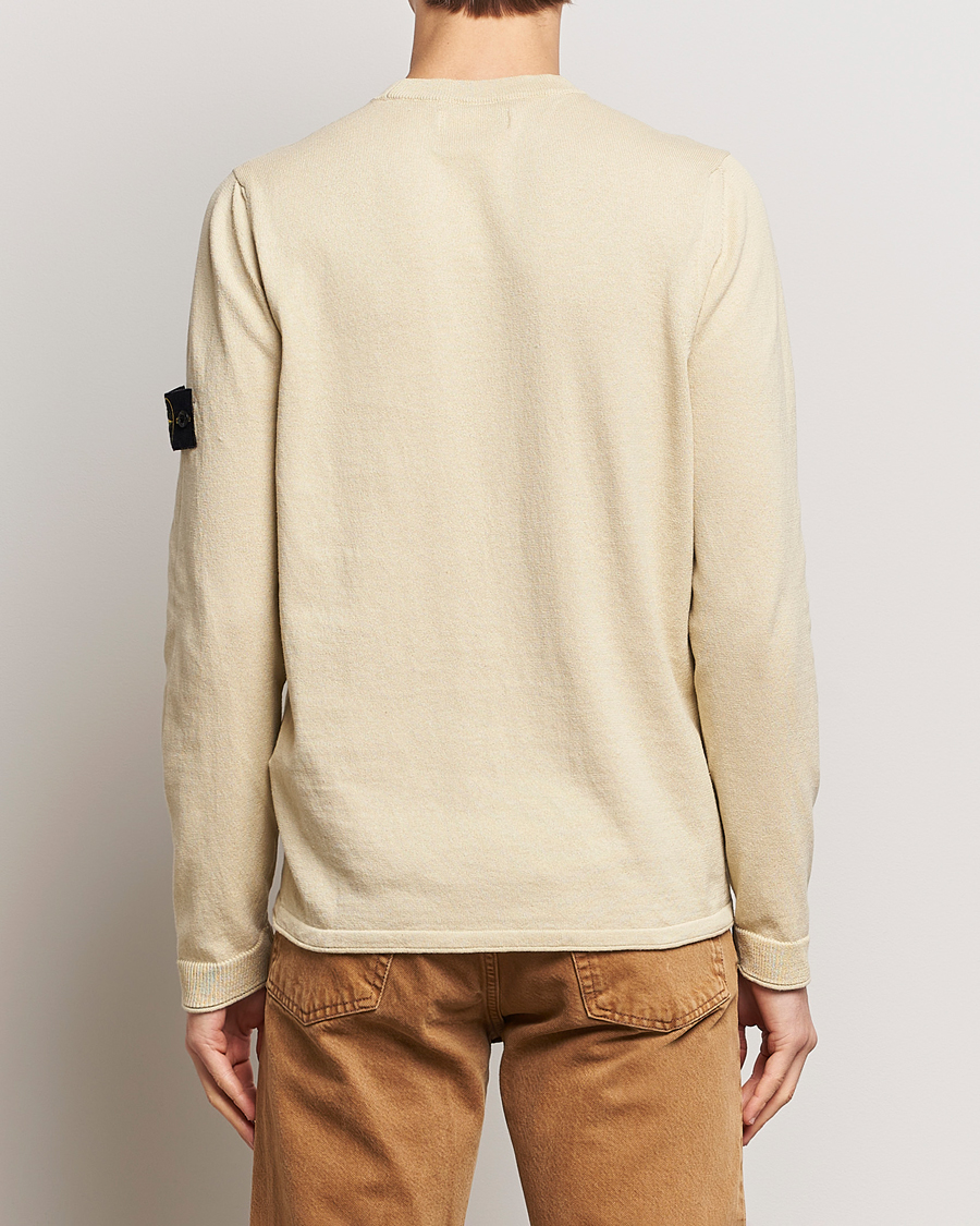 Herre | Trøjer | Stone Island | Raw Hand Organic Cotton Crew Neck Natural Beige