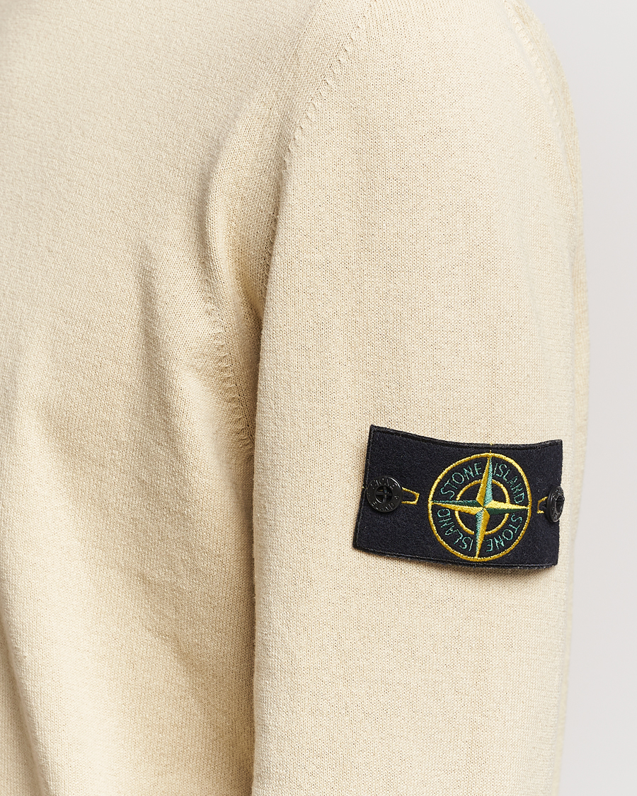 Herre | Trøjer | Stone Island | Raw Hand Organic Cotton Crew Neck Natural Beige
