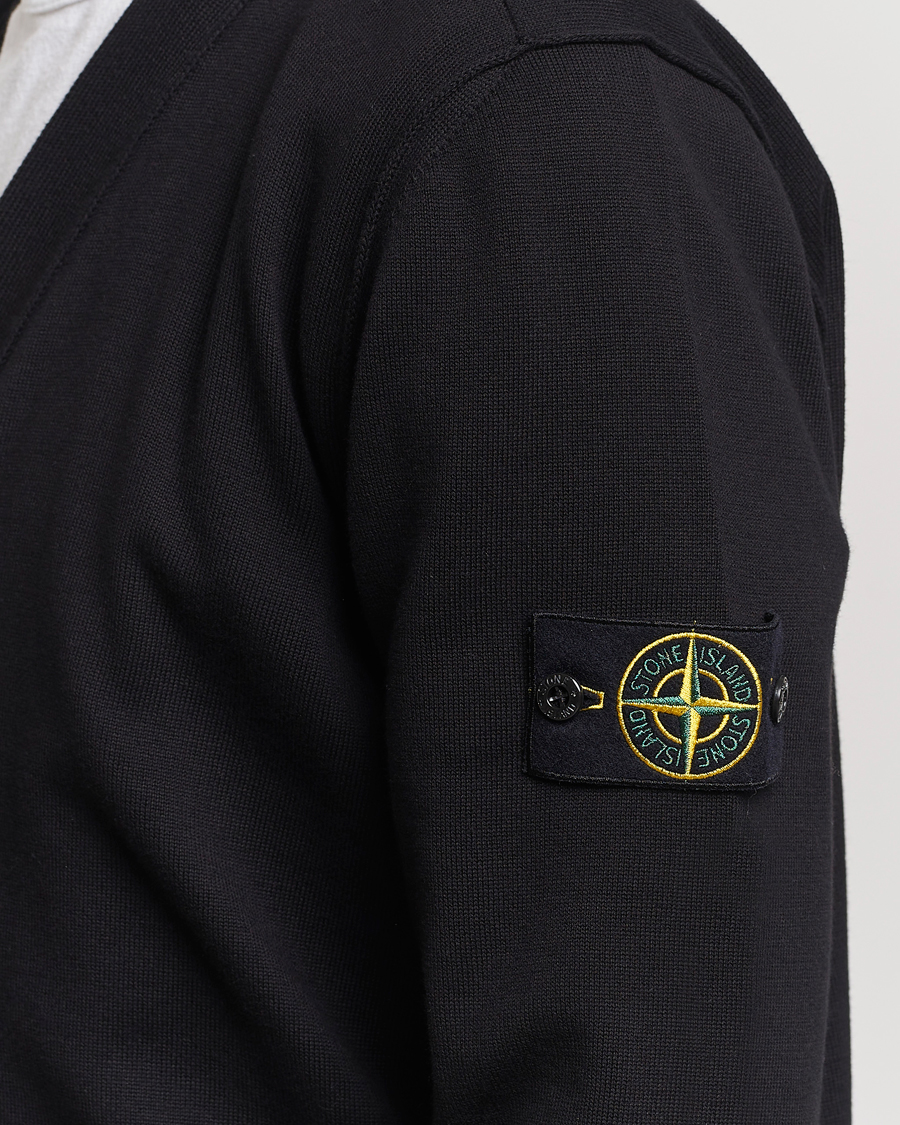 Herre | Trøjer | Stone Island | Soft Organic Cotton Cardigan Black