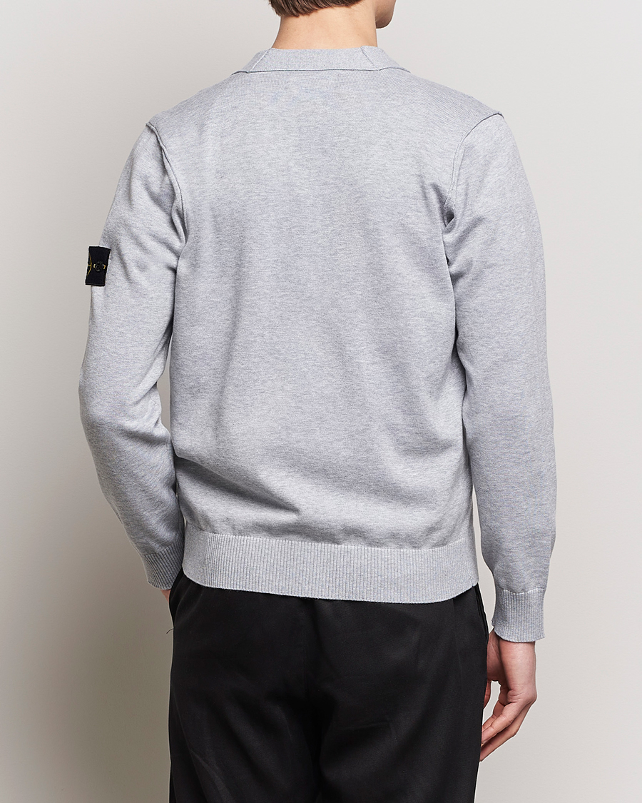 Herre | Trøjer | Stone Island | Soft Organic Cotton Cardigan Dark Grey Melange