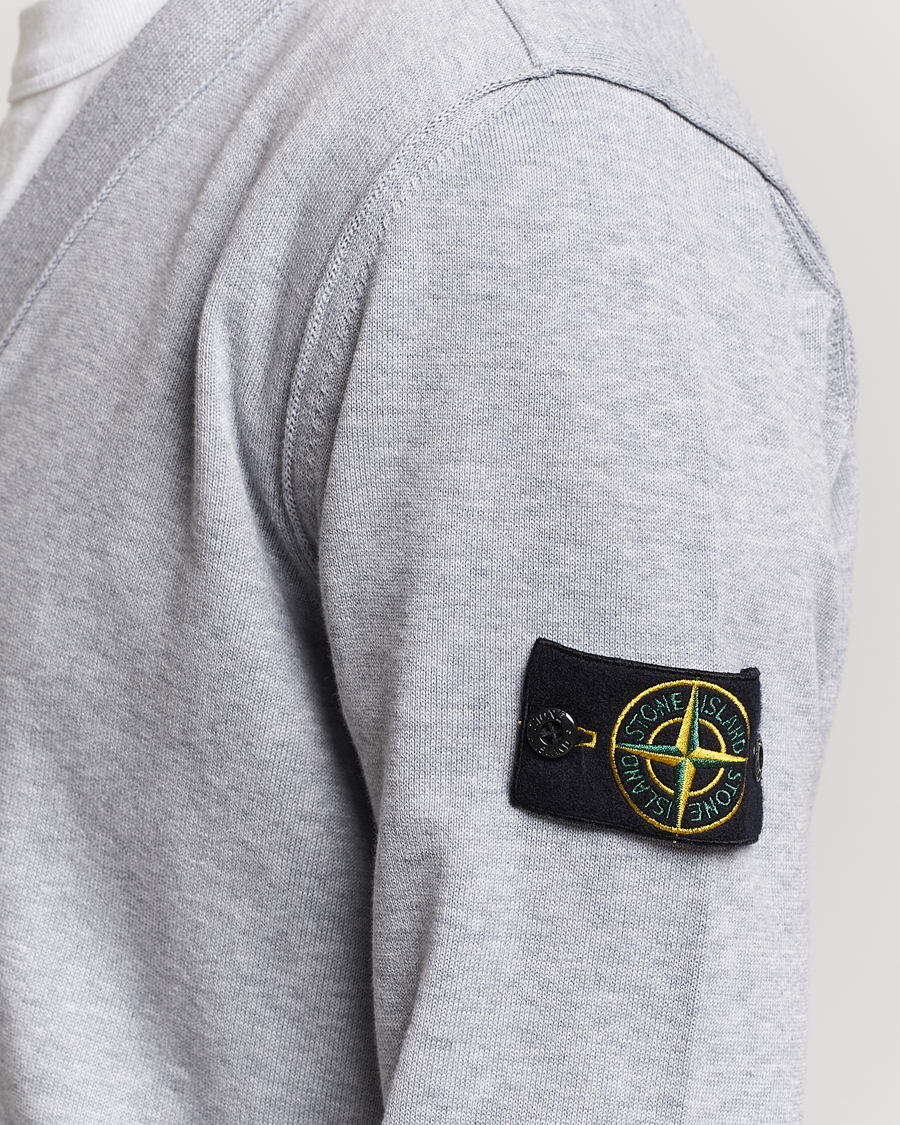 Herre | Trøjer | Stone Island | Soft Organic Cotton Cardigan Dark Grey Melange