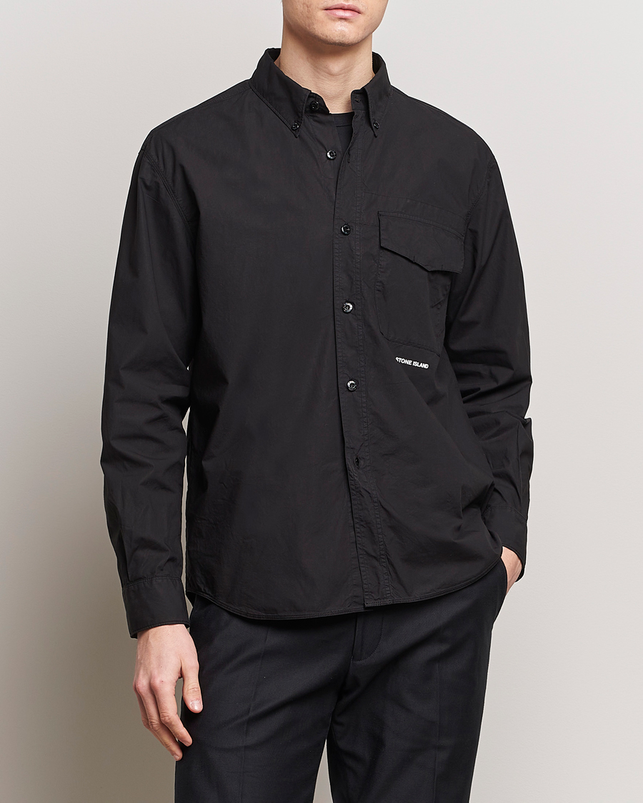 Herre | Casual | Stone Island | Light Cotton Shirt Black