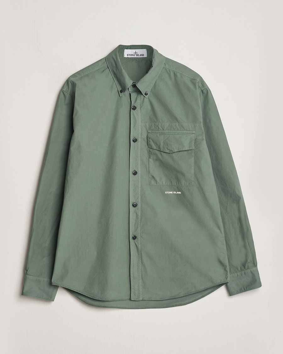 Herre | Skjorter | Stone Island | Light Cotton Shirt Musk