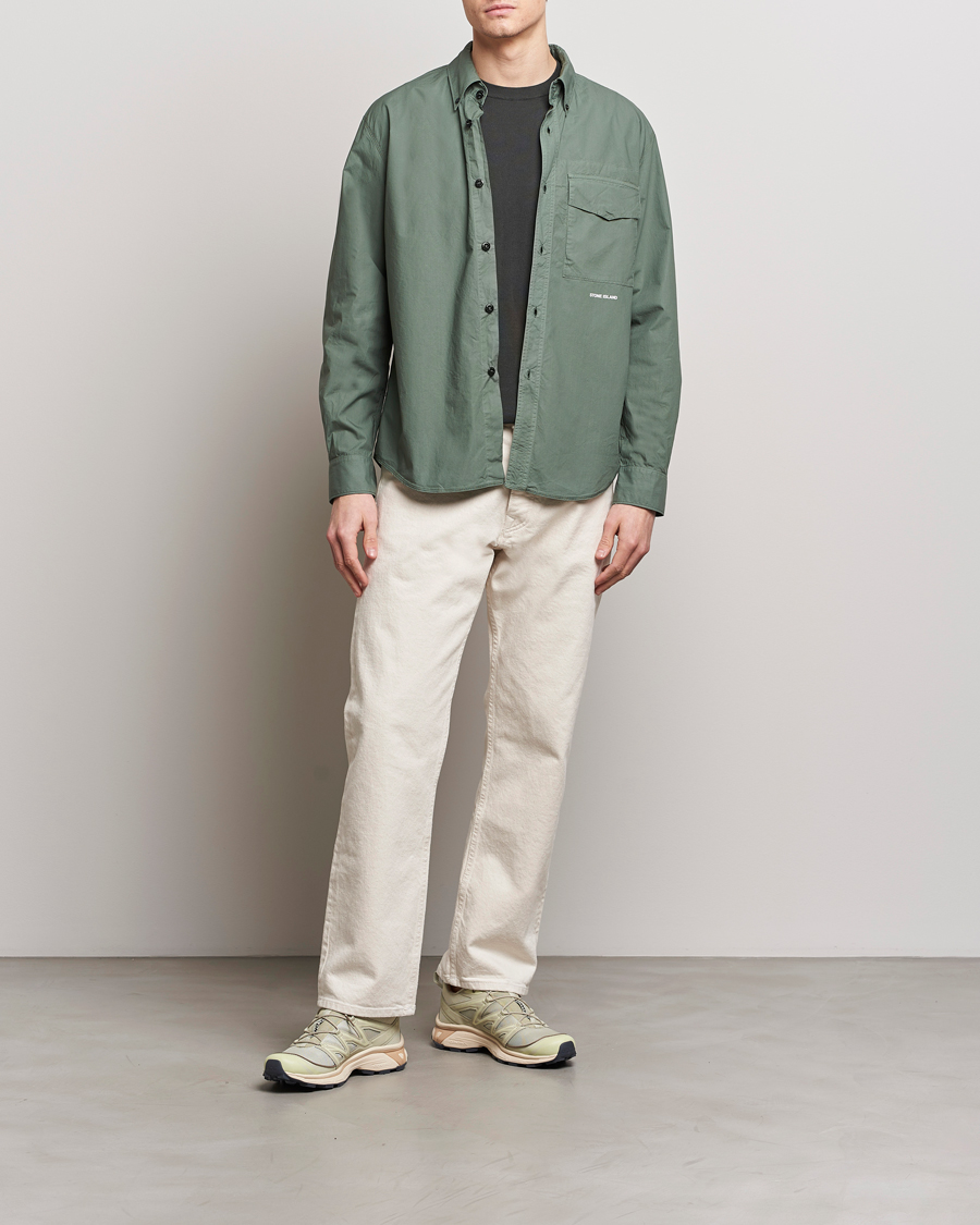 Herre | Skjorter | Stone Island | Light Cotton Shirt Musk