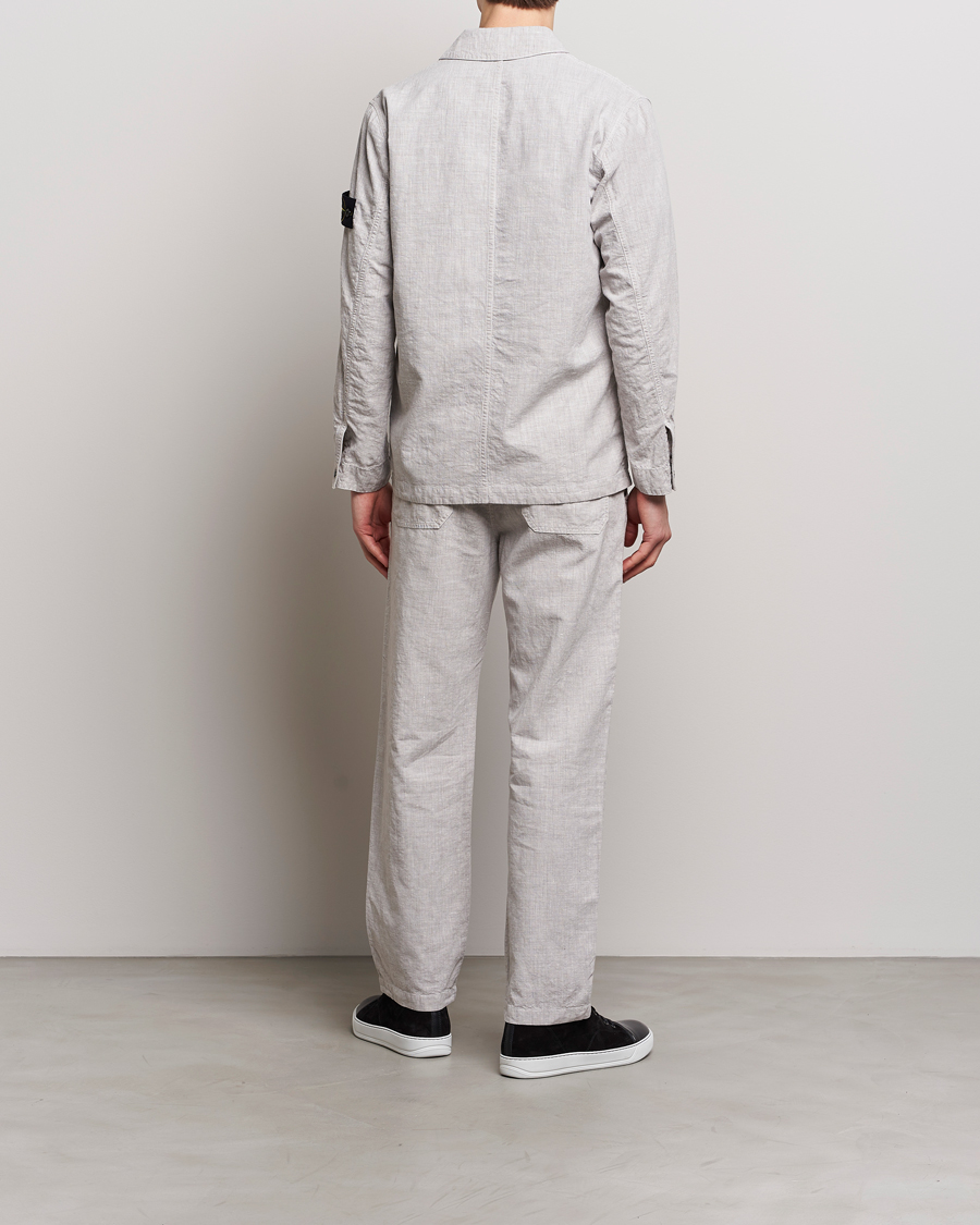 Herre | Todelte jakkesæt | Stone Island | Linen Nylon Relaxed Suit Dove Grey