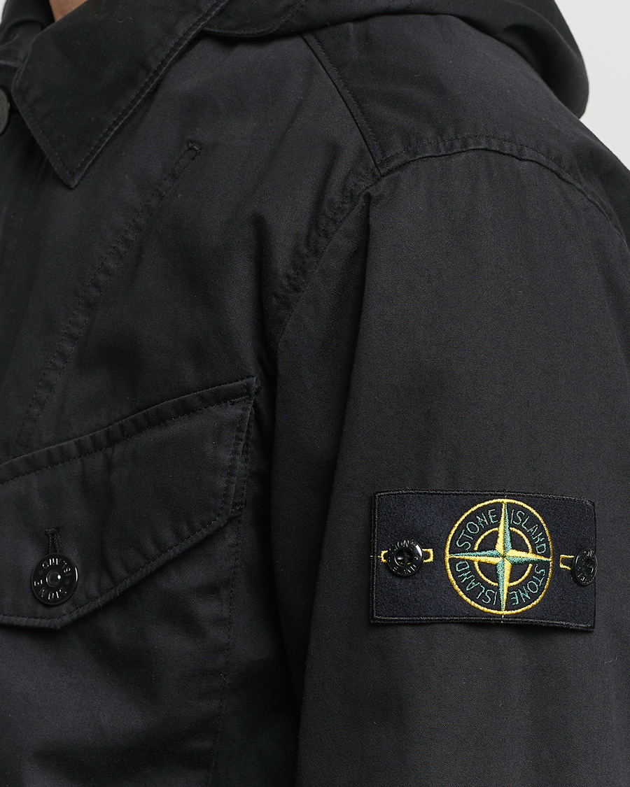 Herre | Jakker | Stone Island | Bio Rasso TC Cotton Hooded Jacket Black