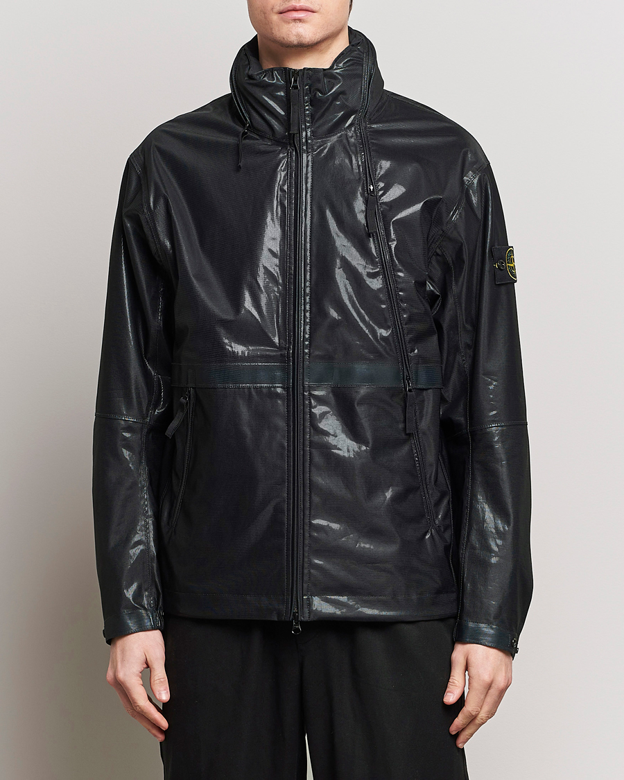 Men |  | Stone Island | Metallic Run Proof Nylon Jacket Cobalt Blue