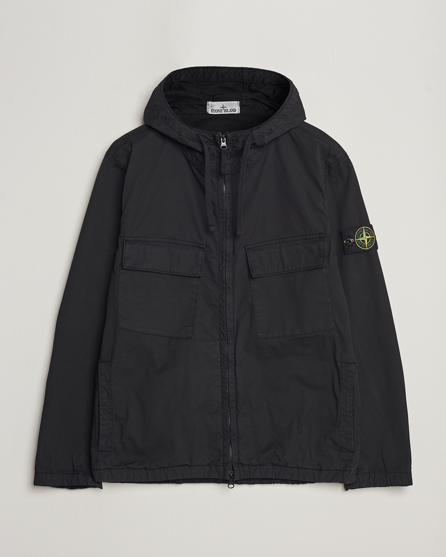 Herre | Jakker | Stone Island | Supima Cotton Hooded Jacket Black