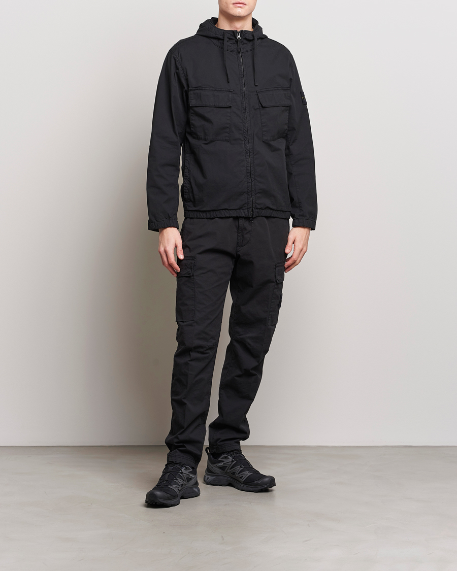 Herre | Jakker | Stone Island | Supima Cotton Hooded Jacket Black