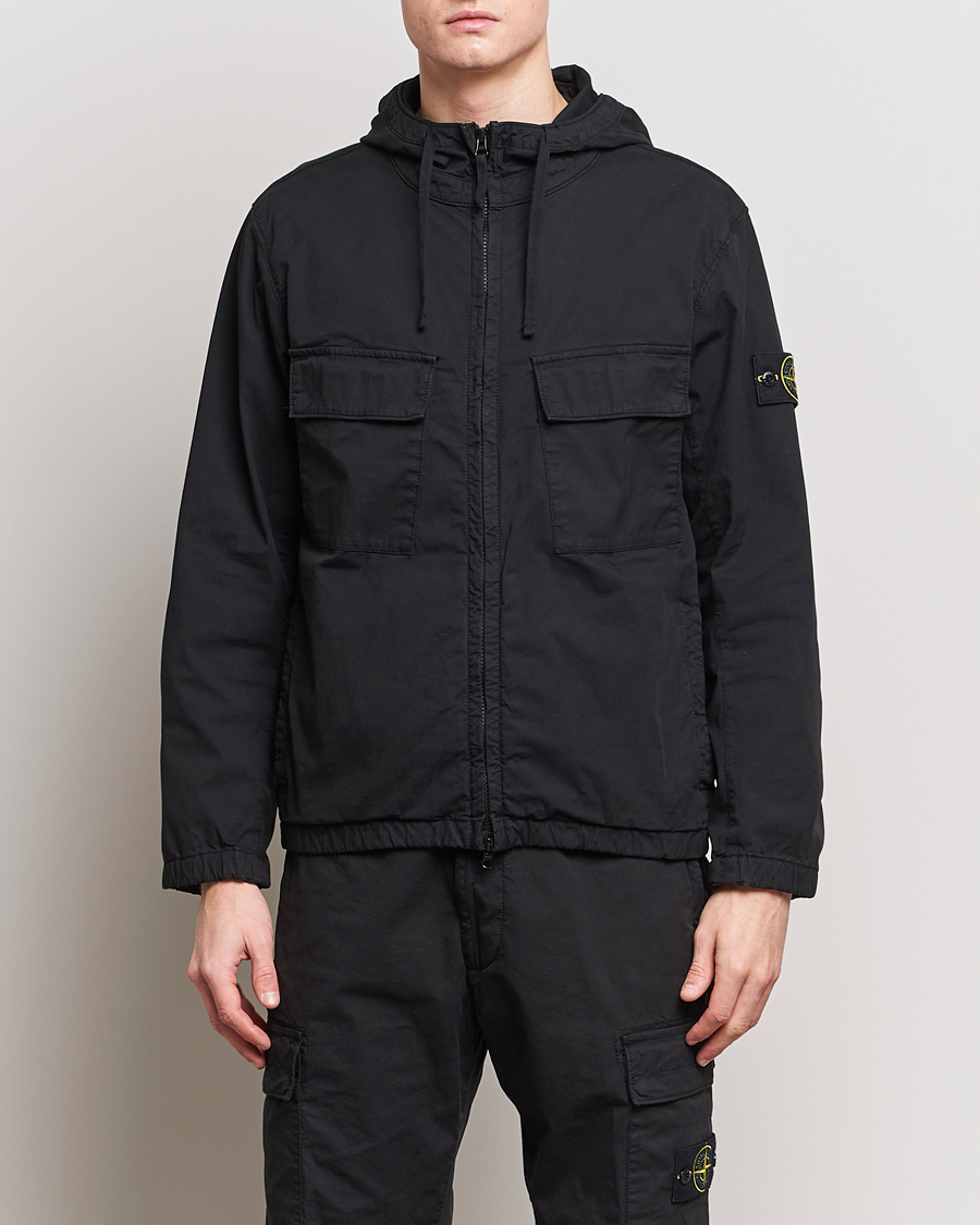 Herre | Jakker | Stone Island | Supima Cotton Hooded Jacket Black