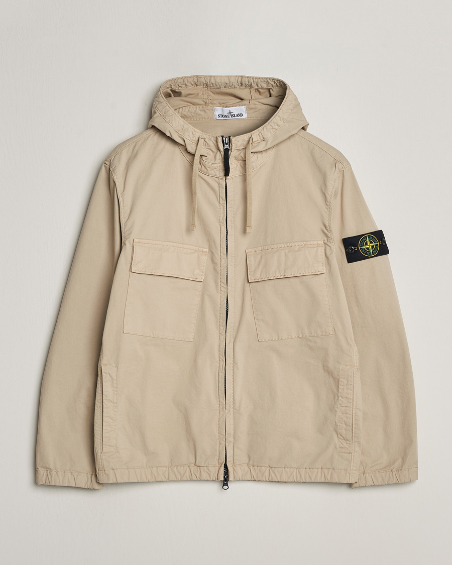 Herre | Jakker | Stone Island | Supima Cotton Hooded Jacket Sand