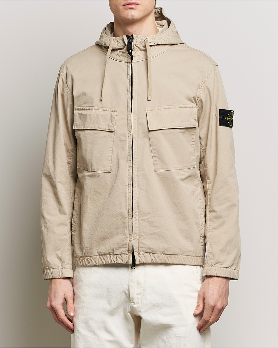 Herre | Jakker | Stone Island | Supima Cotton Hooded Jacket Sand