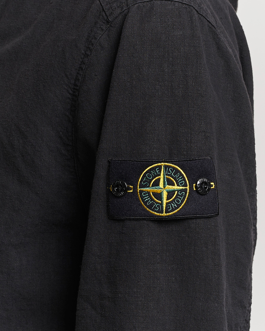 Herre | Jakker | Stone Island | Linen Nylon Hooded Jacket Black
