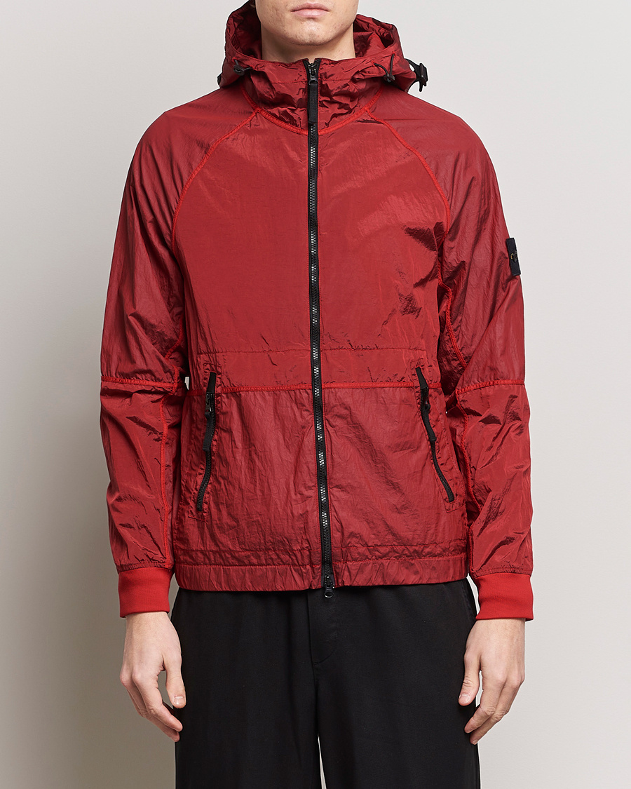 Men |  | Stone Island | Nylon Metal Hooded Jacket Red