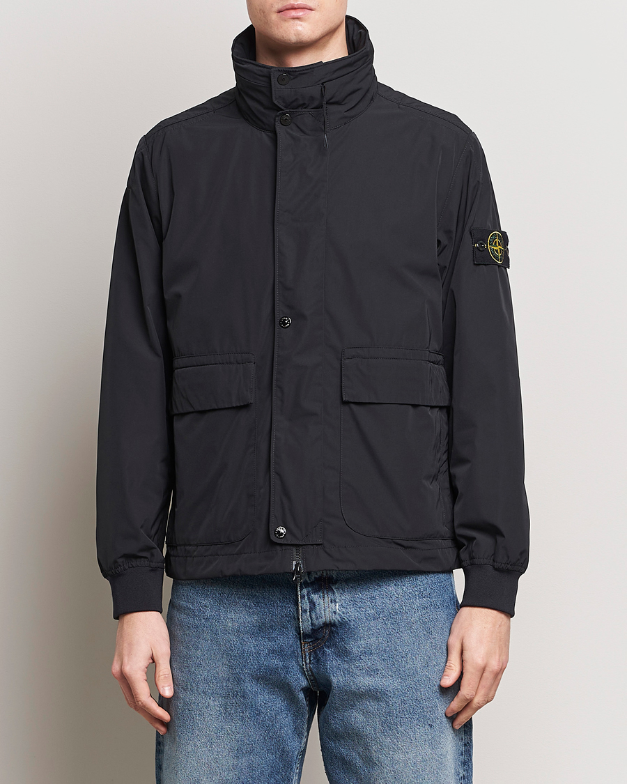 Men | Stone Island | Stone Island | Micro Twill Hooded Jacket Black