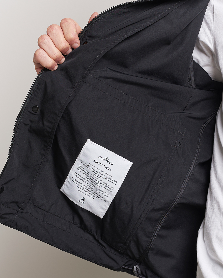 Herre | Jakker | Stone Island | Micro Twill Hooded Jacket Black