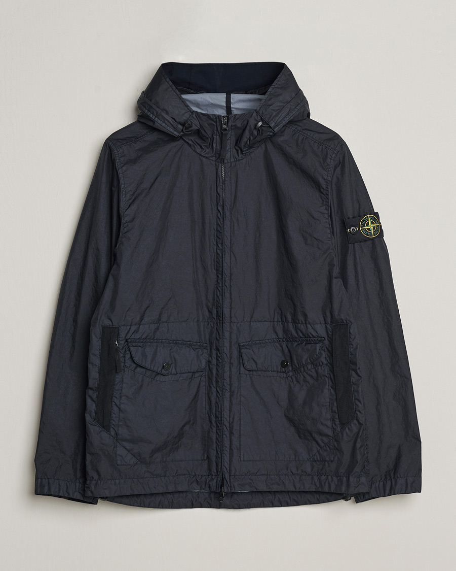 Herre | Jakker | Stone Island | Membrana Hooded Jacket Navy Blue
