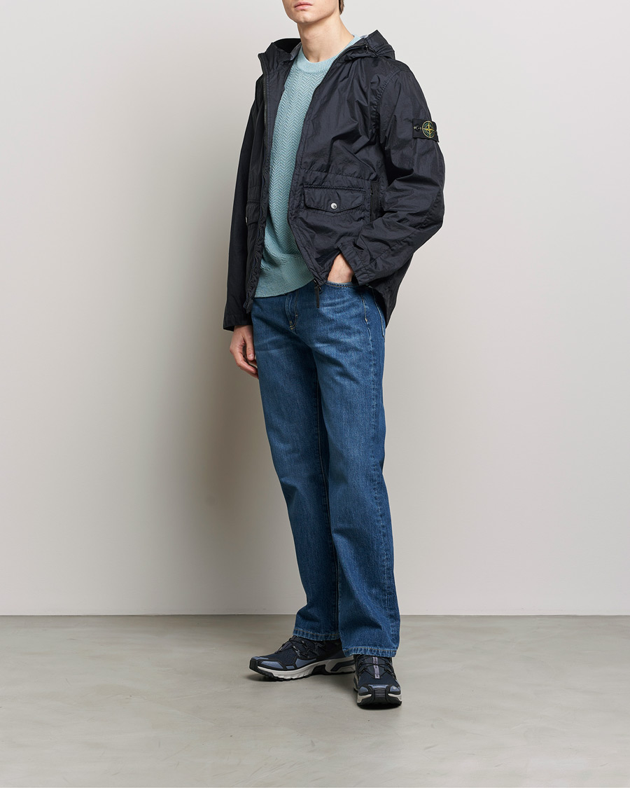 Herre | Jakker | Stone Island | Membrana Hooded Jacket Navy Blue