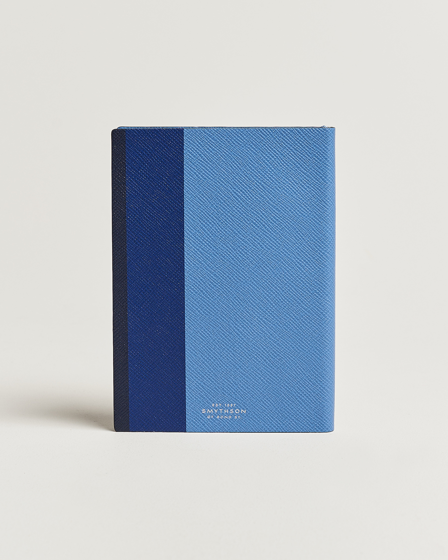Herre | Livsstil | Smythson | Soho Notebook Ribbon Stripe Nile Blue